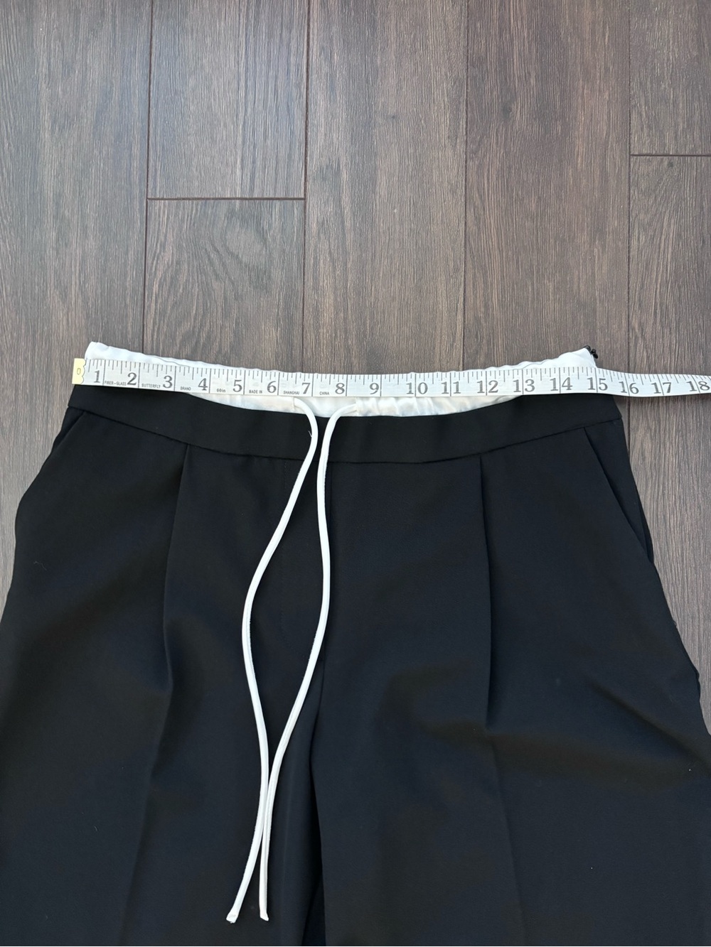ZARA NWT Black Wide Leg Drawstring Trousers Size Medium - Picture 6 of 12
